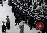 Image of Mounted police break up workers gathering Chicago United States USA, 1910, second 36 stock footage video 65675036804