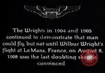Image of First public demonstration of Wright Brothers airplane Le Mans France, 1908, second 20 stock footage video 65675036820