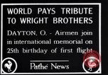 Image of 25th anniversary of first powered flight Dayton Ohio USA, 1928, second 4 stock footage video 65675036856