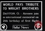 Image of 25th anniversary of first powered flight Dayton Ohio USA, 1928, second 8 stock footage video 65675036856