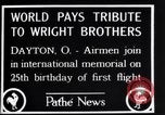 Image of 25th anniversary of first powered flight Dayton Ohio USA, 1928, second 12 stock footage video 65675036856