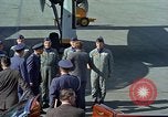 Image of President John F Kennedy inspects aircraft Florida United States USA, 1962, second 15 stock footage video 65675036866