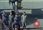 Image of President John F Kennedy inspects aircraft Florida United States USA, 1962, second 16 stock footage video 65675036866
