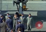 Image of President John F Kennedy inspects aircraft Florida United States USA, 1962, second 18 stock footage video 65675036866