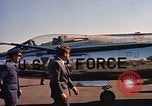 Image of President John F Kennedy inspects aircraft Florida United States USA, 1962, second 36 stock footage video 65675036866