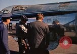 Image of President John F Kennedy inspects aircraft Florida United States USA, 1962, second 40 stock footage video 65675036866