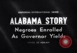 Image of James Hood and Vivian Malone enter University of Alabama Tuscaloosa Alabama USA, 1963, second 1 stock footage video 65675036867