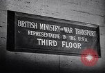 Image of British Ministry of War Transport New York City USA, 1944, second 32 stock footage video 65675036986