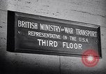 Image of British Ministry of War Transport New York City USA, 1944, second 34 stock footage video 65675036986