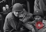 Image of American soldiers on board landing craft before D-Day invasion of Norm England United Kingdom, 1944, second 38 stock footage video 65675037051