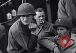 Image of American soldiers on board landing craft before D-Day invasion of Norm England United Kingdom, 1944, second 40 stock footage video 65675037051