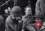 Image of American soldiers on board landing craft before D-Day invasion of Norm England United Kingdom, 1944, second 42 stock footage video 65675037051