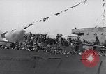 Image of Steamship, SS Marine Flasher, arriving with Displaced Persons New York City USA, 1946, second 46 stock footage video 65675037088