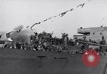 Image of Steamship, SS Marine Flasher, arriving with Displaced Persons New York City USA, 1946, second 49 stock footage video 65675037088