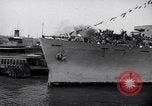Image of Steamship, SS Marine Flasher, arriving with Displaced Persons New York City USA, 1946, second 51 stock footage video 65675037088