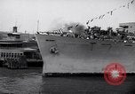 Image of Steamship, SS Marine Flasher, arriving with Displaced Persons New York City USA, 1946, second 52 stock footage video 65675037088