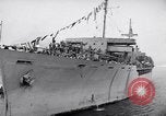 Image of Steamship, SS Marine Flasher, arriving with Displaced Persons New York City USA, 1946, second 55 stock footage video 65675037088