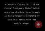 Image of New agriculture colony under Federal Emergency Relief Administration Arkansas United States USA, 1936, second 41 stock footage video 65675037099