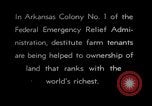 Image of New agriculture colony under Federal Emergency Relief Administration Arkansas United States USA, 1936, second 43 stock footage video 65675037099