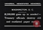 Image mutilés papier monnaie détruit Washington DC USA, 1931, de la seconde 10 séquences d'archives historiques vidéo 65675037104