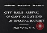 Image flying boat allemand Dornier Do-X New York City USA, 1931, de la seconde 4 séquences d'archives historiques vidéo 65675037107