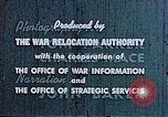 Image of Japanese relocated United States USA, 1944, second 19 stock footage video 65675037154