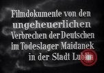 Standbild NS-Konzentrationslager Majdanek Lublin oder auf Befreiung Lublin Polen, 1944, aus Sekunde 8 historischem Filmmaterial Videoclip 65675037236