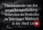 Standbild NS-Konzentrationslager Majdanek Lublin oder auf Befreiung Lublin Polen, 1944, aus Sekunde 11 historischem Filmmaterial Videoclip 65675037236