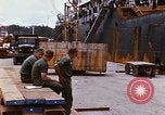 Image of unloading carrier vehicle Saigon Vietnam, 1966, second 55 stock footage video 65675037334