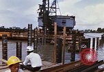 Image of Port construction Saigon Vietnam, 1966, second 8 stock footage video 65675037341