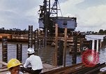 Image of Port construction Saigon Vietnam, 1966, second 9 stock footage video 65675037341