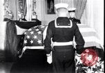 Image of Body of President Kennedy lying in repose in White House Washington DC USA, 1963, second 21 stock footage video 65675037390