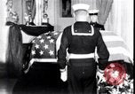 Image of Body of President Kennedy lying in repose in White House Washington DC USA, 1963, second 46 stock footage video 65675037390