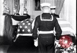 Image of Body of President Kennedy lying in repose in White House Washington DC USA, 1963, second 47 stock footage video 65675037390