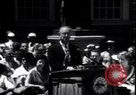 Image of Lyndon Johnson address crowd on Independence Day Philadelphia Pennsylvania USA, 1963, second 11 stock footage video 65675037401