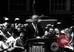 Image of Lyndon Johnson address crowd on Independence Day Philadelphia Pennsylvania USA, 1963, second 13 stock footage video 65675037401