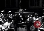 Image of Lyndon Johnson address crowd on Independence Day Philadelphia Pennsylvania USA, 1963, second 14 stock footage video 65675037401