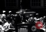 Image of Lyndon Johnson address crowd on Independence Day Philadelphia Pennsylvania USA, 1963, second 25 stock footage video 65675037401