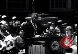 Image of Lyndon Johnson address crowd on Independence Day Philadelphia Pennsylvania USA, 1963, second 34 stock footage video 65675037401