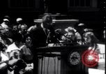 Image of Lyndon Johnson address crowd on Independence Day Philadelphia Pennsylvania USA, 1963, second 37 stock footage video 65675037401
