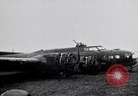 Image of damaged B-17 aircraft United Kingdom, 1945, second 18 stock footage video 65675037580