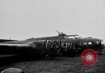 Image of damaged B-17 aircraft United Kingdom, 1945, second 19 stock footage video 65675037580