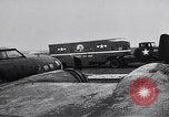 Image of damaged B-17 aircraft United Kingdom, 1945, second 22 stock footage video 65675037580