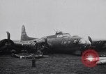 Image of damaged B-17 aircraft United Kingdom, 1945, second 26 stock footage video 65675037580