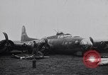 Image of damaged B-17 aircraft United Kingdom, 1945, second 28 stock footage video 65675037580