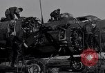 Image of damaged B-17 aircraft United Kingdom, 1945, second 48 stock footage video 65675037580