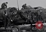 Image of damaged B-17 aircraft United Kingdom, 1945, second 50 stock footage video 65675037580