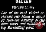 Standbild riesige Explosionen während Uelzen Bombardierung Uelzen Deutschland, 1945, aus Sekunde 8 historischem Filmmaterial Videoclip 65675037598