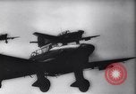 Standbild deutsche Ju-87 Stuka dive Bomber angreifen Westerplatte Danzig Polen, 1939, aus Sekunde 49 historischem Filmmaterial Videoclip 65675037614