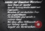 Image of Stubborn Polish resistance precipitates German bombing campaign Warsaw Poland, 1939, second 9 stock footage video 65675037618